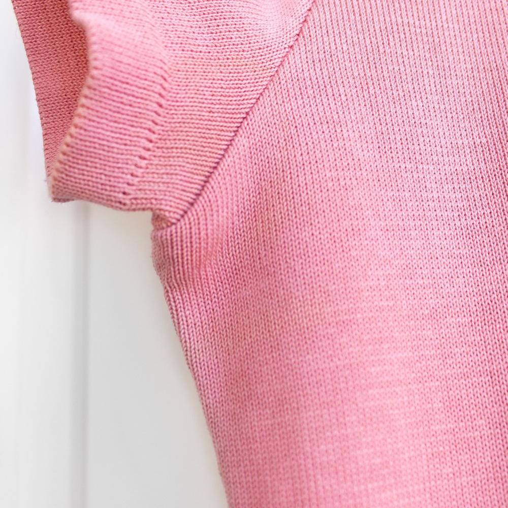 Chanel Identification Vintage 2003 Pink Black Knit Y2K CC Logo Top T-Shirt - Picture 9 of 15